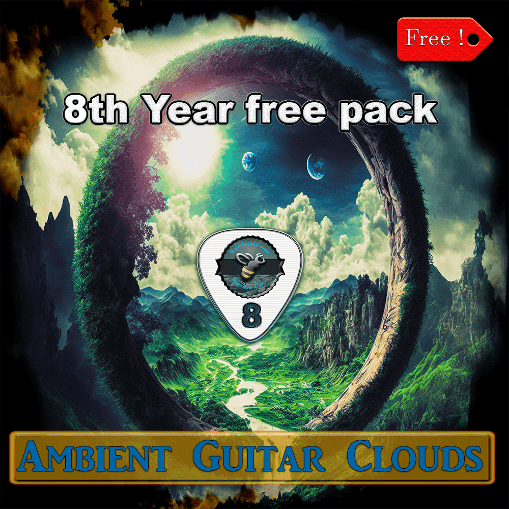Ambient Guitar Clouds 8th year free pack wav loops portatron presets